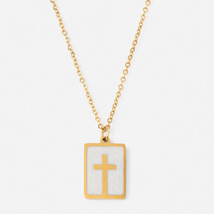 Enamel Cross Necklace