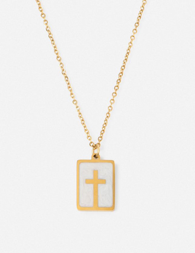 Enamel Cross Necklace