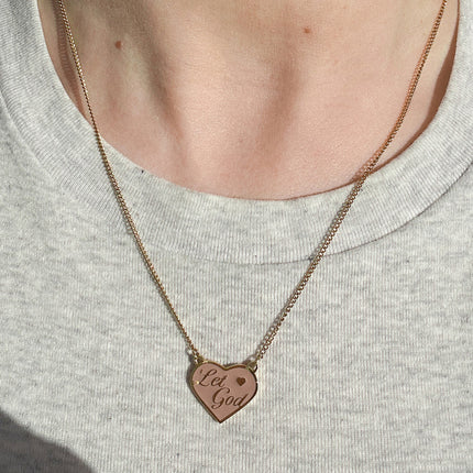 Enamel Let God Necklace