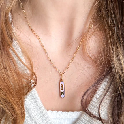 Enamel WWJD Necklace