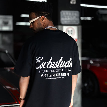 Escbrstudio Graphic Cotton Tee / Chill Now Art Design T-Shirt