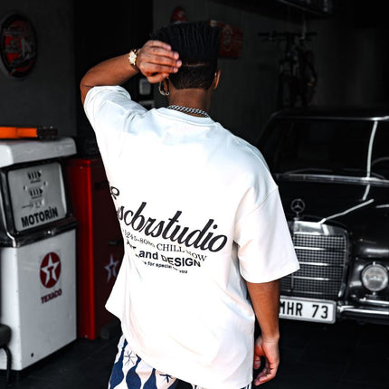 Escbrstudio Graphic Cotton Tee / Chill Now Art Design T-Shirt