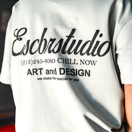 Escbrstudio Graphic Cotton Tee / Chill Now Art Design T-Shirt