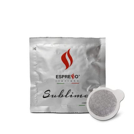 Espresso brand, Coffee, Ground, Compostable, ESE Compatible, Capsules, Pods, Machines SUBLIME E.S.E. Pods, 100 COUNT
