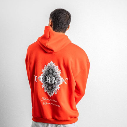 Ethnic Embroidered Oversized Hoodie Sweatshirt