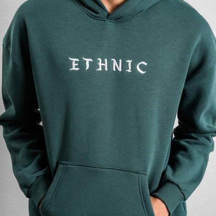 Ethnic Embroidered Oversized Hoodie Sweatshirt