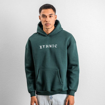 Ethnic Embroidered Oversized Hoodie Sweatshirt
