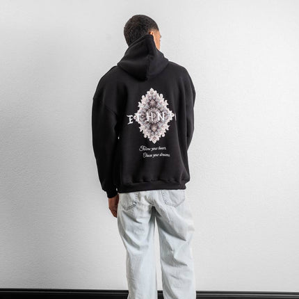 Ethnic Embroidered Oversized Hoodie Sweatshirt