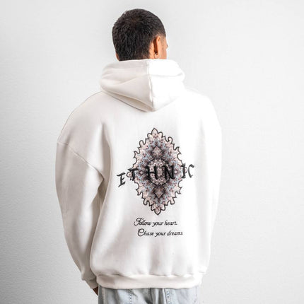 Ethnic Embroidered Oversized Hoodie Sweatshirt