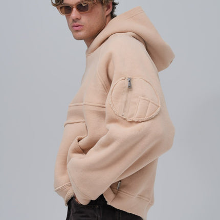 Exposed Seam Fleece Hoodie