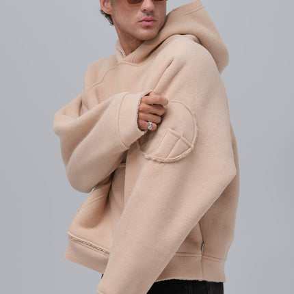 Exposed Seam Fleece Hoodie