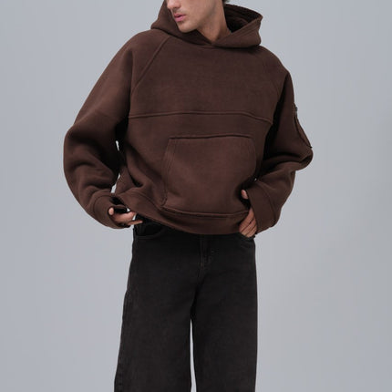 Exposed Seam Fleece Hoodie