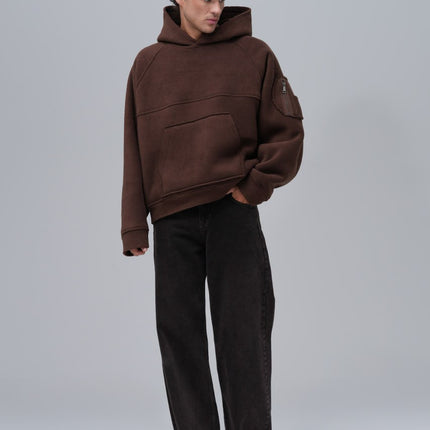 Exposed Seam Fleece Hoodie