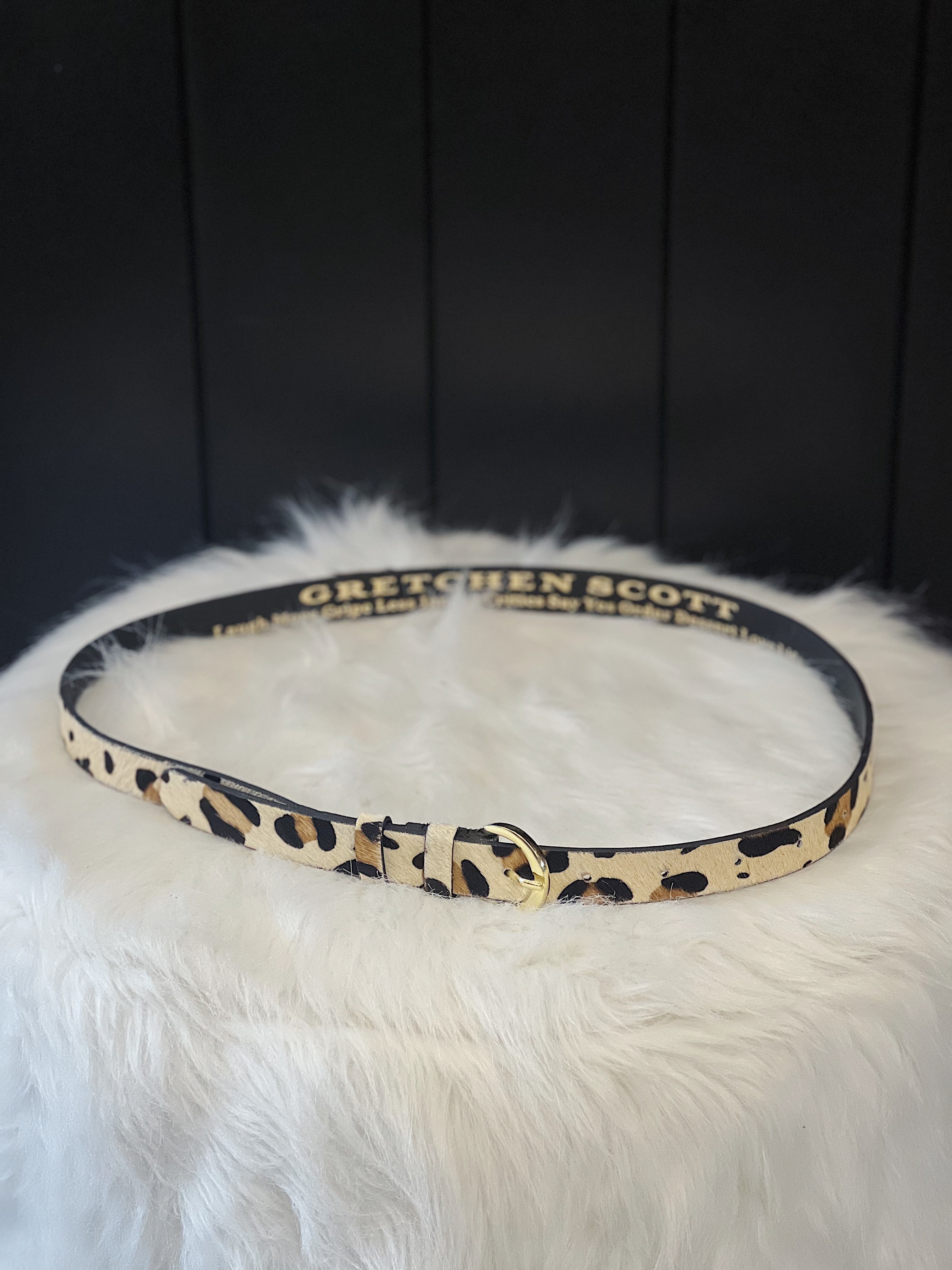 Neutral Leopard Belt