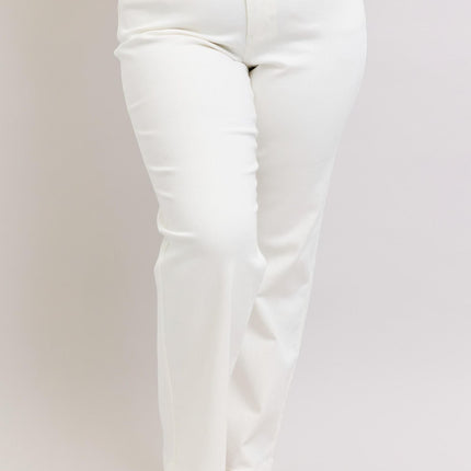 Judy Blue White Straight Trouser
