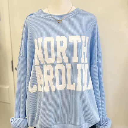 North Carolina Blue Oversized Sweatshirt