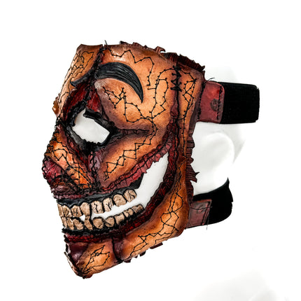 Genuine Leather Mask - GigaMyme Fleshy Edition - Handmade Mime Full Face Cover for Halloween, Performance or Cosplay Costume