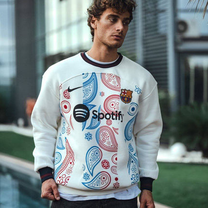 FC Barcelona Oversized Sweatshirt - Iconic Logo Casual Sportswear