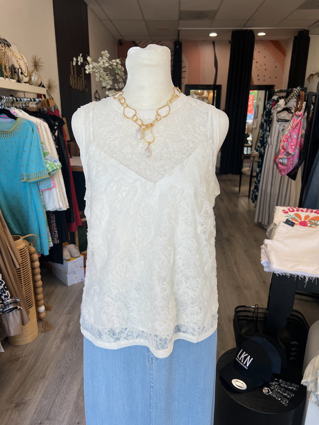 Ivory Lace Top