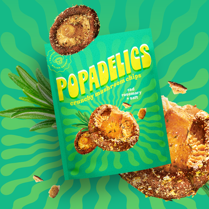 Popadelics Crunchy Mushroom Chips — Rad Rosemary + Salt | 6-Pack