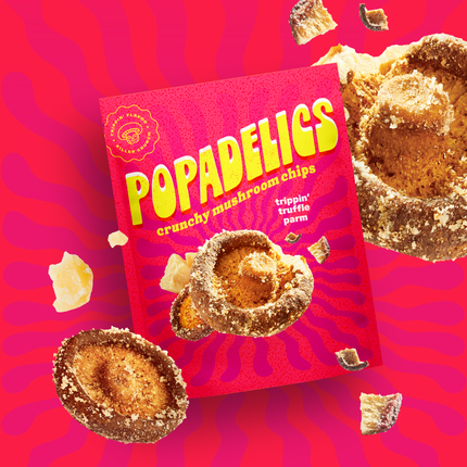 Popadelics Crunchy Mushroom Chips — Trippin' Truffle Parm | 6-Pack