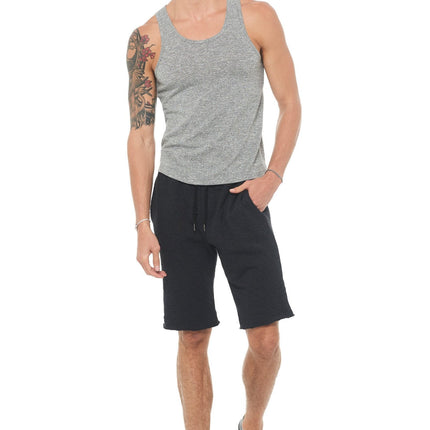 Men's French Terry Cut Off Short with Adjustable Draw Chord