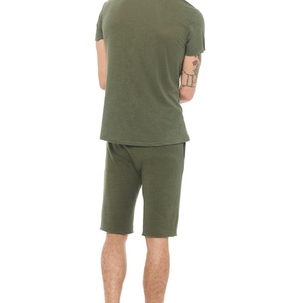 Men's French Terry Cut Off Short with Adjustable Draw Chord