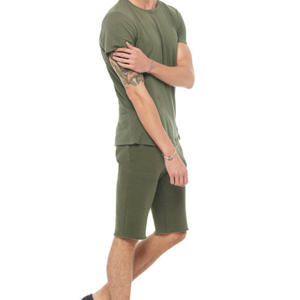 Men's French Terry Cut Off Short with Adjustable Draw Chord