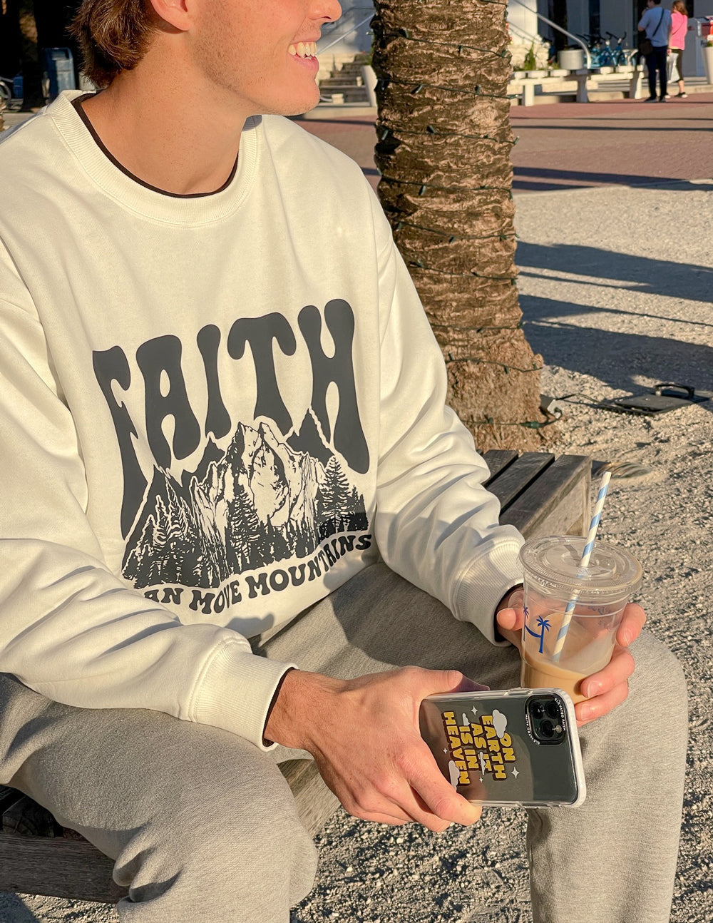 Faith Can Move Mountains Unisex Crewneck