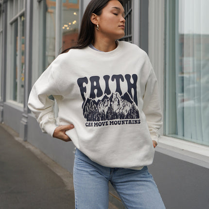 Faith Can Move Mountains Unisex Crewneck