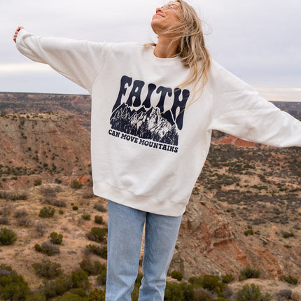 Faith Can Move Mountains Unisex Crewneck