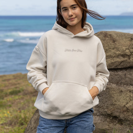 Faith Over Fear Taupe Unisex Hoodie