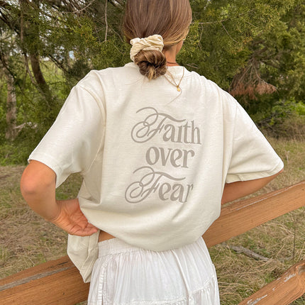 Faith Over Fear Taupe Unisex Tee