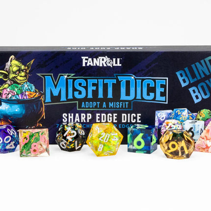 Mystery Misfit Sharp Edge Resin Polyhedral Dice Set