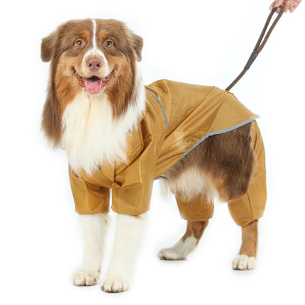 Ultralight Full covered hooded waterproof dog jacket - Yellow