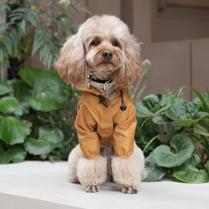 Ultralight Full covered hooded waterproof dog jacket - Yellow