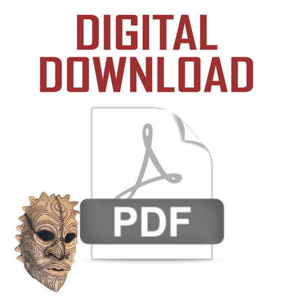 Leather Tribal Mask Printable Pattern Bundle — Intermediate + Advanced