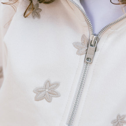 Floral Kids Half-Zip