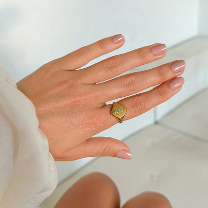 Floral Signet Ring