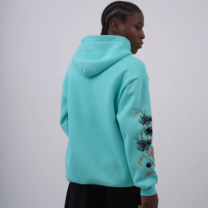 Floral Sleeve Embroidered Hoodie