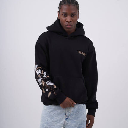 Floral Sleeve Embroidered Hoodie