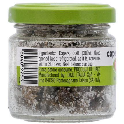 Fratelli D'Amico, Capers in Salt, no, #10 2.5oz, (70g)