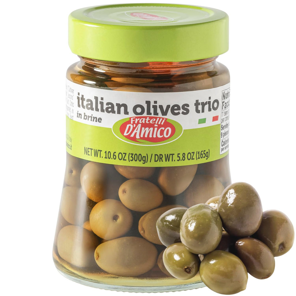 Fratelli D'Amico, Italian Olives Mix, Mediterranean Olives Mixed, 10.6 oz