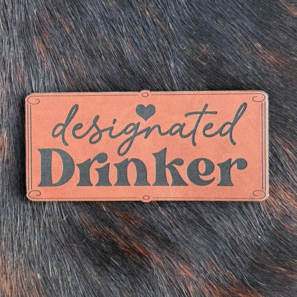 Engraved Designated Drinker Patch
