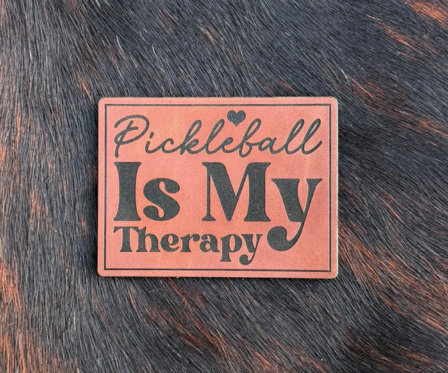Engraved Pickleball is my Therapy Patch