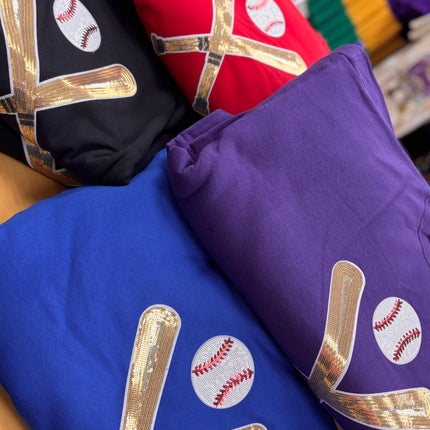 PURPLE Baseball Sweatshirt
