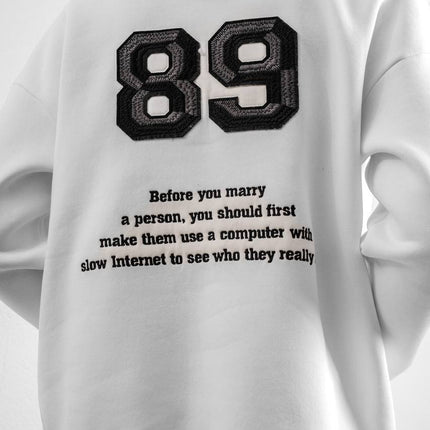 Funny '89' Graphic Hoodie with Humorous Quote