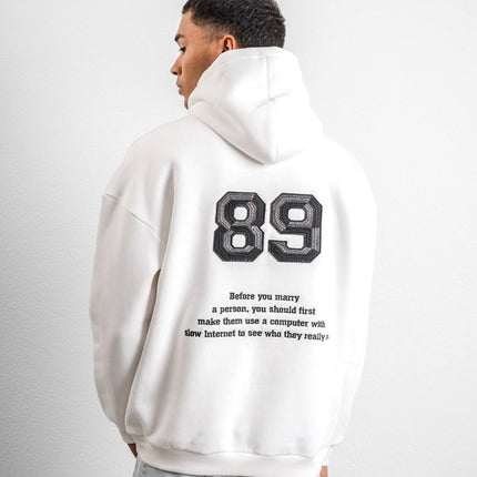 Funny '89' Graphic Hoodie with Humorous Quote