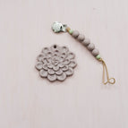 Lavender / Teether & Pacifier Clip Set