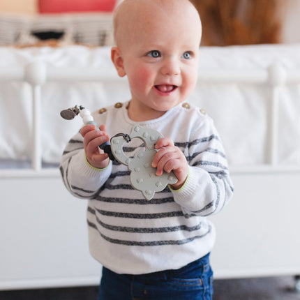 Raccoon Teether Set // Gray